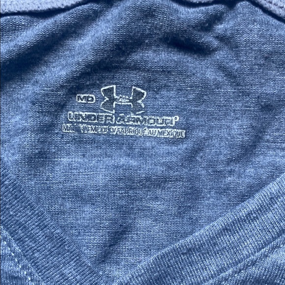 Under Armour Heathered Blue V-Neck Tee - Picture 2 of 5
